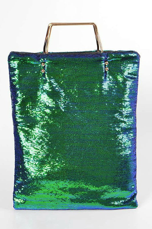 CONVERTIBLE SEQUINS FOLDING CLUTCH