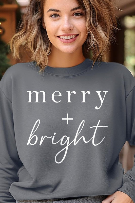 MERRY+BRIGHT GRAPHIC FLEECE SWEATSHIRT