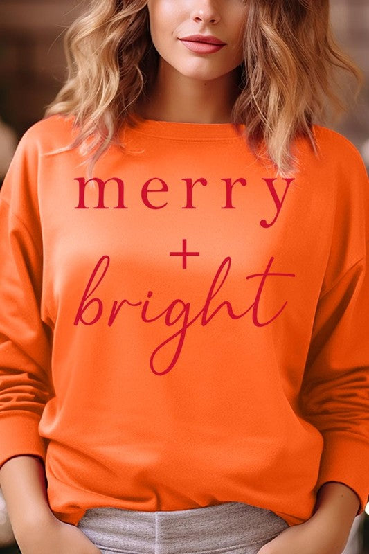 MERRY+BRIGHT GRAPHIC FLEECE SWEATSHIRT
