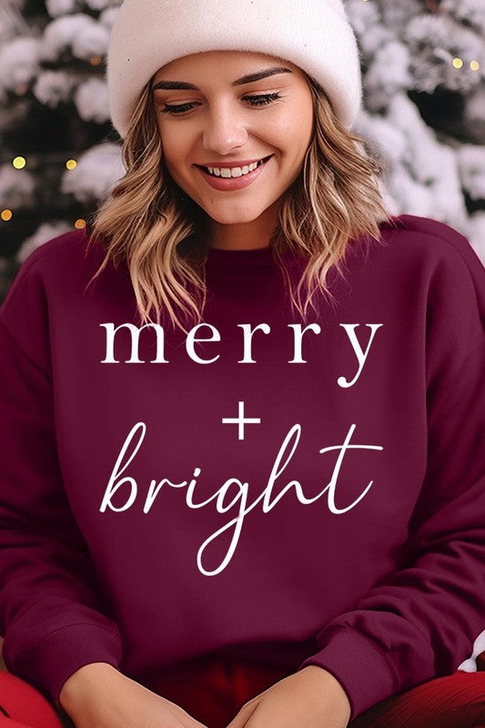 MERRY+BRIGHT GRAPHIC FLEECE SWEATSHIRT
