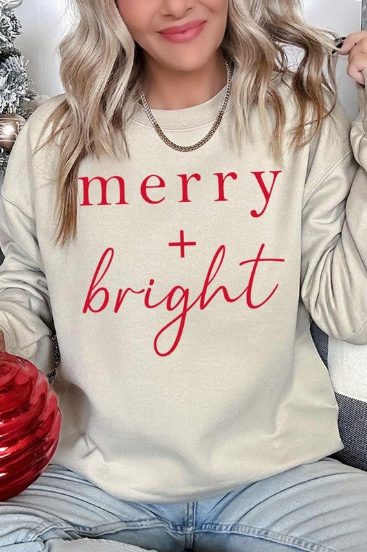 MERRY+BRIGHT GRAPHIC FLEECE SWEATSHIRT