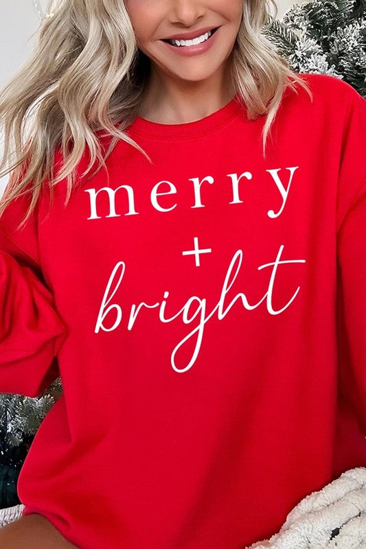 MERRY+BRIGHT GRAPHIC FLEECE SWEATSHIRT