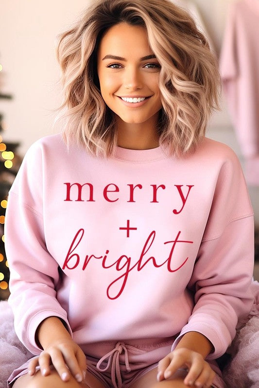 MERRY+BRIGHT GRAPHIC FLEECE SWEATSHIRT
