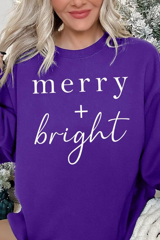 MERRY+BRIGHT GRAPHIC FLEECE SWEATSHIRT