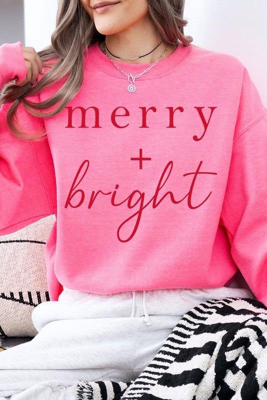 MERRY+BRIGHT GRAPHIC FLEECE SWEATSHIRT