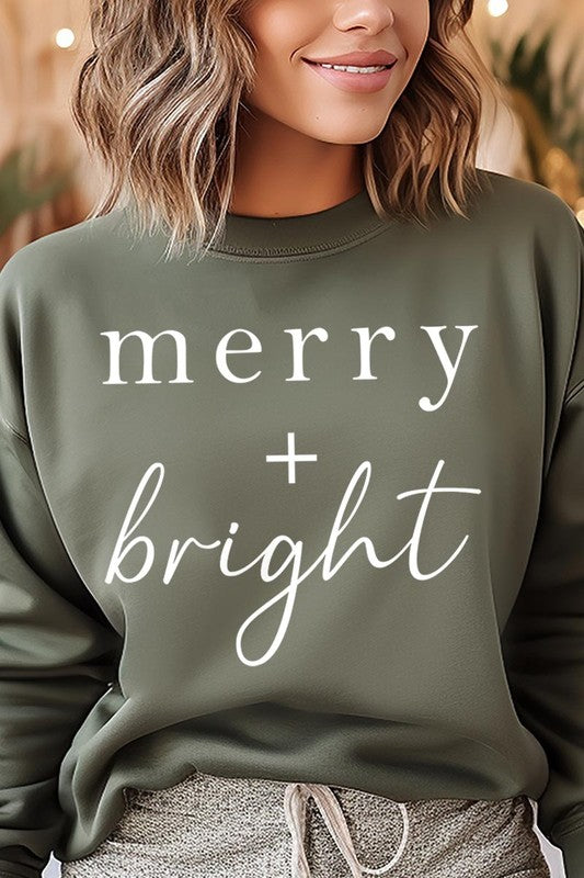 MERRY+BRIGHT GRAPHIC FLEECE SWEATSHIRT