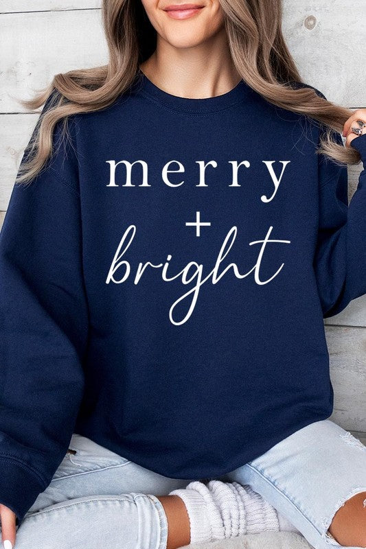 MERRY+BRIGHT GRAPHIC FLEECE SWEATSHIRT