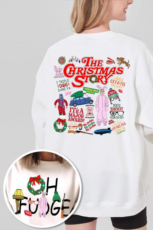 CHRISTMAS MOVIE STORY GRAPHIC FLEECE SWEATSHIRT