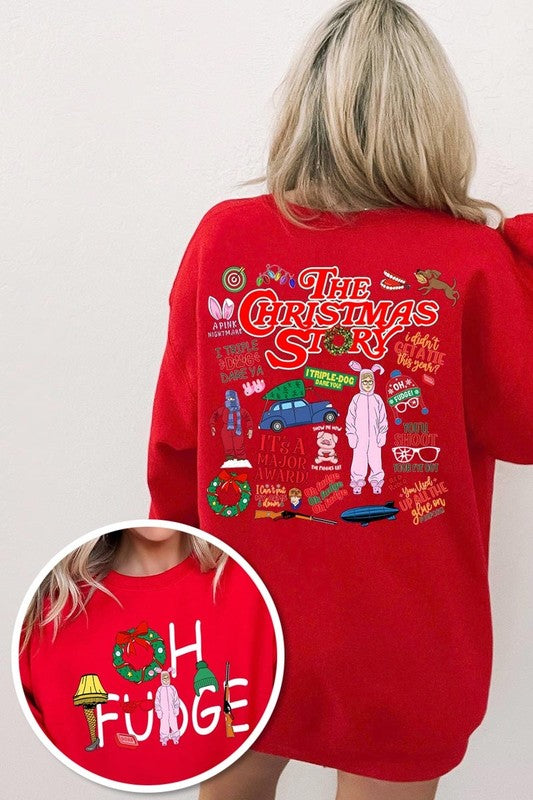 CHRISTMAS MOVIE STORY GRAPHIC FLEECE SWEATSHIRT