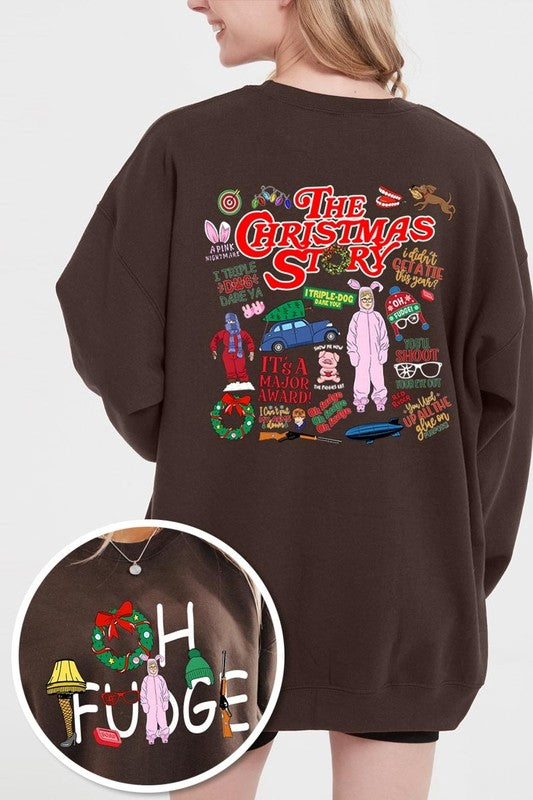 CHRISTMAS MOVIE STORY GRAPHIC FLEECE SWEATSHIRT