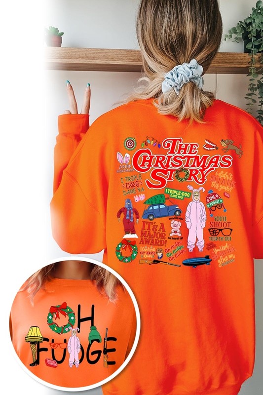 CHRISTMAS MOVIE STORY GRAPHIC FLEECE SWEATSHIRT