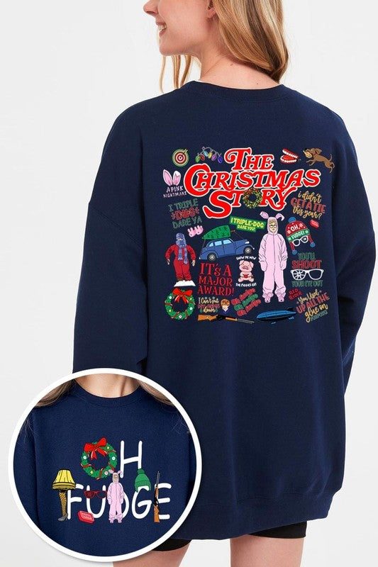 CHRISTMAS MOVIE STORY GRAPHIC FLEECE SWEATSHIRT