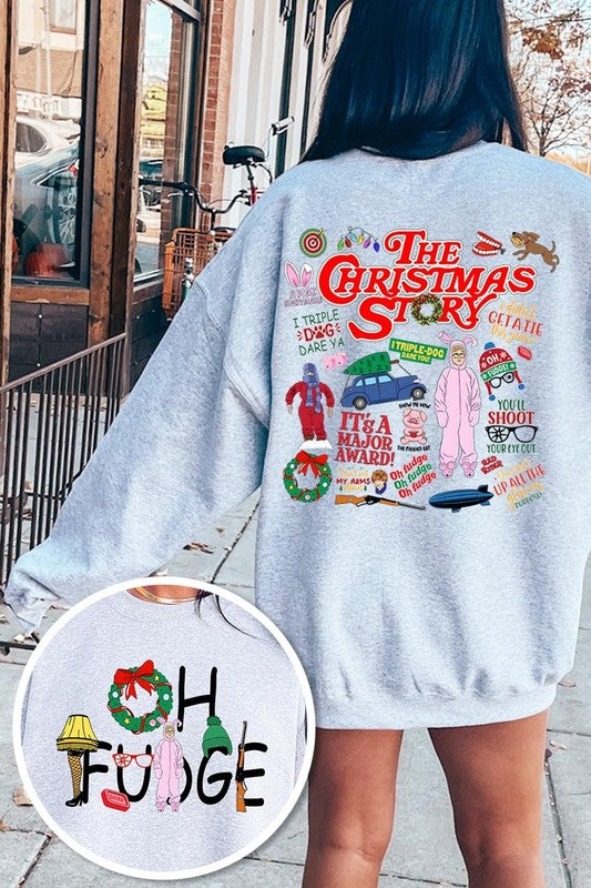 CHRISTMAS MOVIE STORY GRAPHIC FLEECE SWEATSHIRT