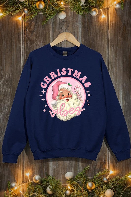 CHRISTMAS VIBES GRAPHIC FLEECE SWEATSHIRTS