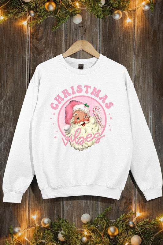 CHRISTMAS VIBES GRAPHIC FLEECE SWEATSHIRTS