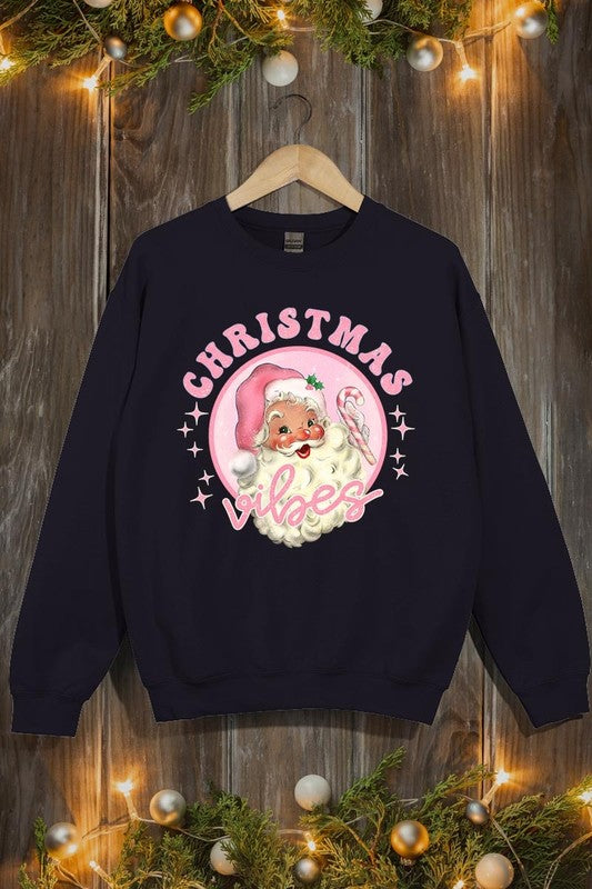 CHRISTMAS VIBES GRAPHIC FLEECE SWEATSHIRTS