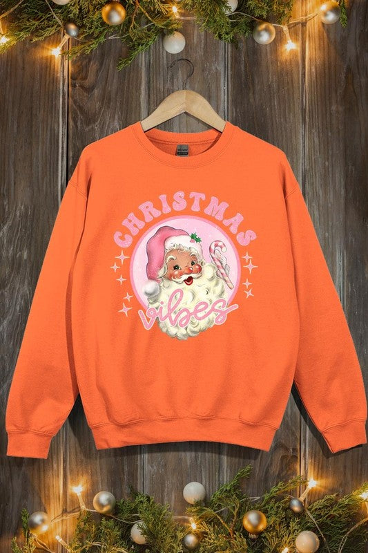CHRISTMAS VIBES GRAPHIC FLEECE SWEATSHIRTS