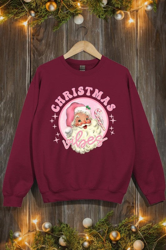 CHRISTMAS VIBES GRAPHIC FLEECE SWEATSHIRTS