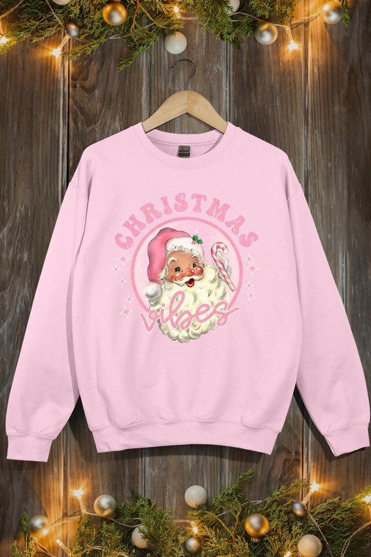 CHRISTMAS VIBES GRAPHIC FLEECE SWEATSHIRTS
