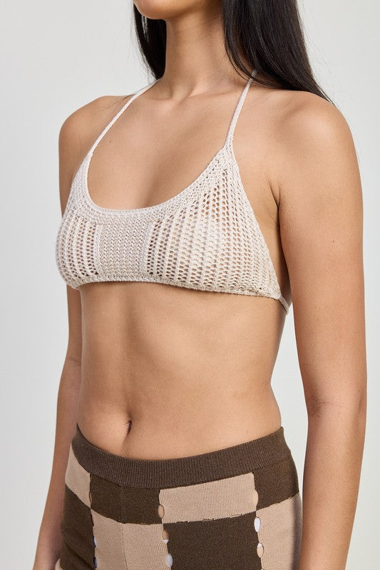 CROCHET OPEN BACK BRALETTE