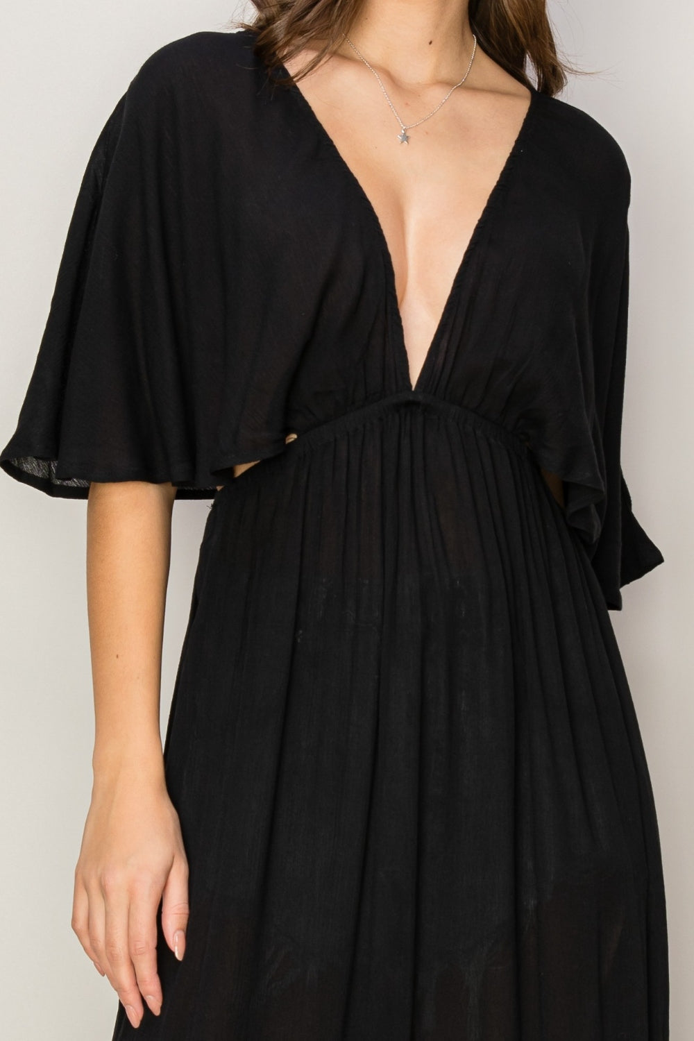 HYFVE TIE BACK MAXI SPLIT COVER UP DRESS