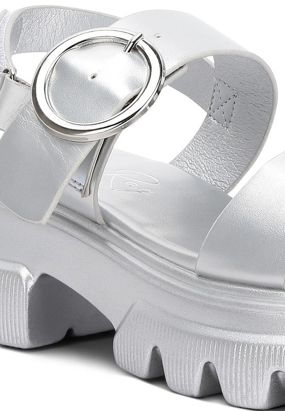 SILAS METALLIC CHUNKY SANDALS