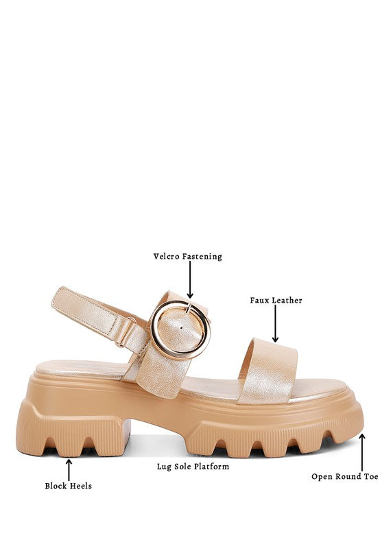 SILAS METALLIC CHUNKY SANDALS