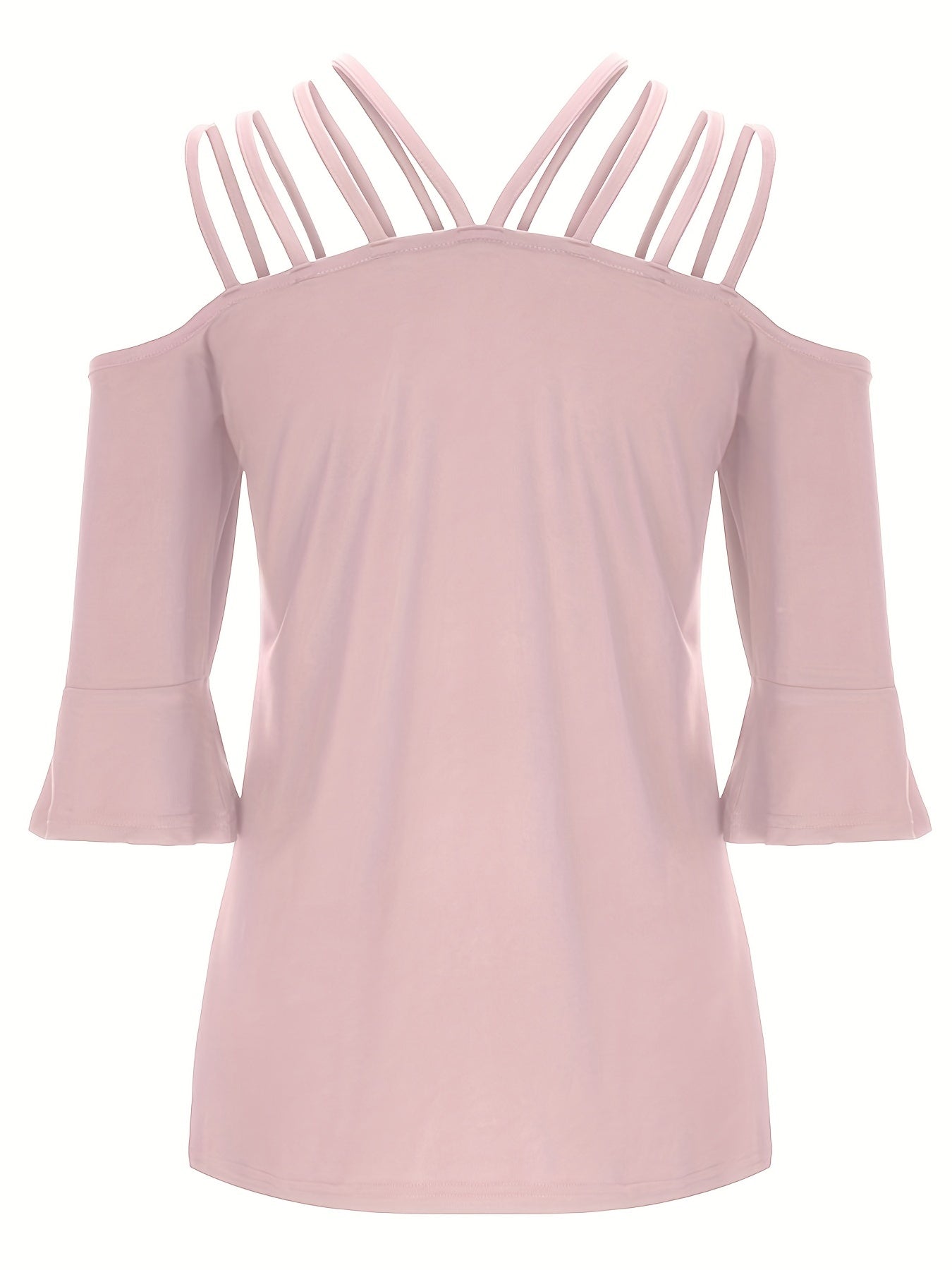 OFF THE SHOULDER THREE-QUARTER SLEEVE BLOUSE