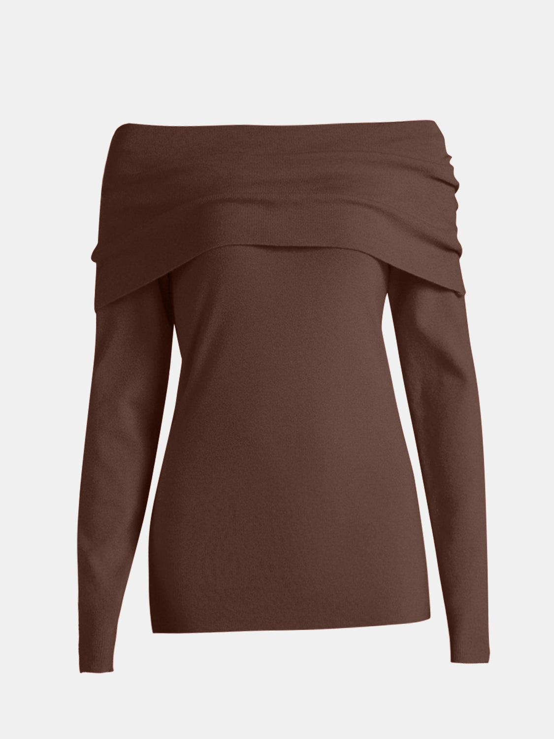 OFF THE SHOULDER LONG SLEEVE SWEATER