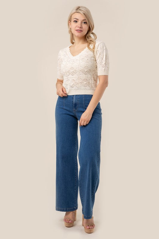 CROCHET KNIT TOP