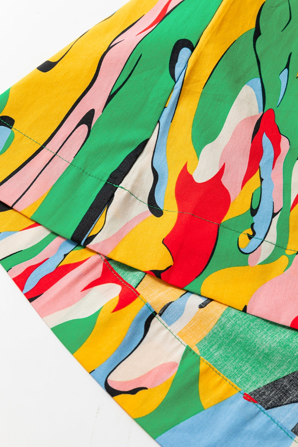 RUFFLED PRINTED CAP SLEEVE MINI DRESS