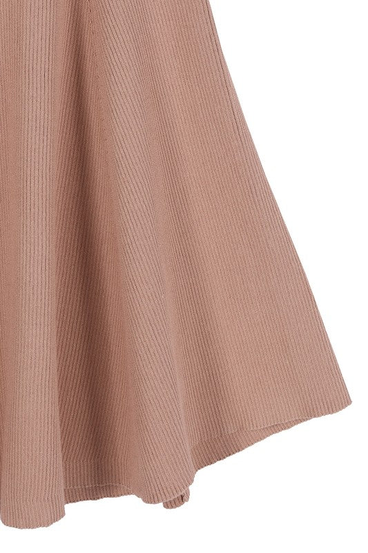 KNITTED FIT AND FLARE DRESS