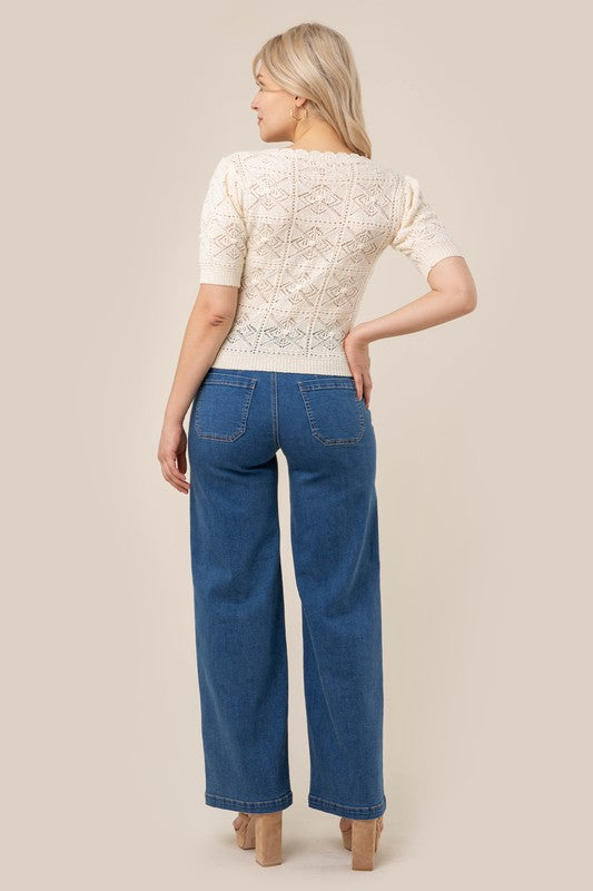 CROCHET KNIT TOP