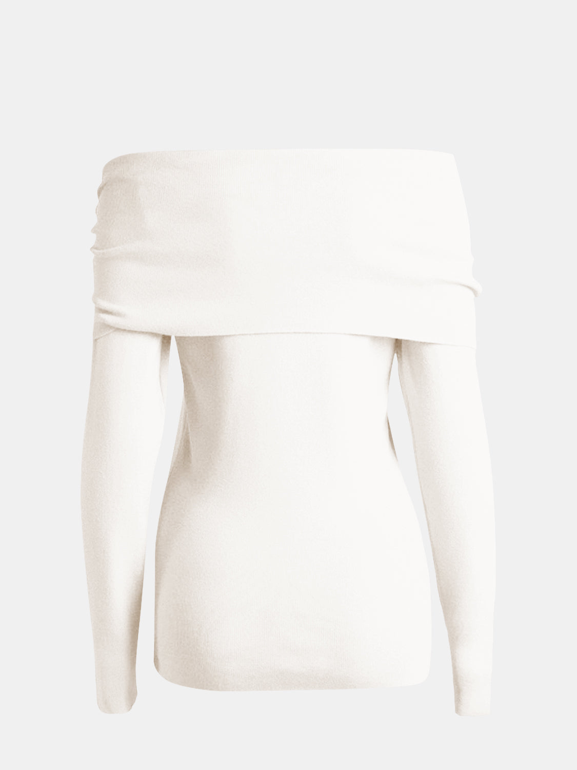 OFF THE SHOULDER LONG SLEEVE SWEATER
