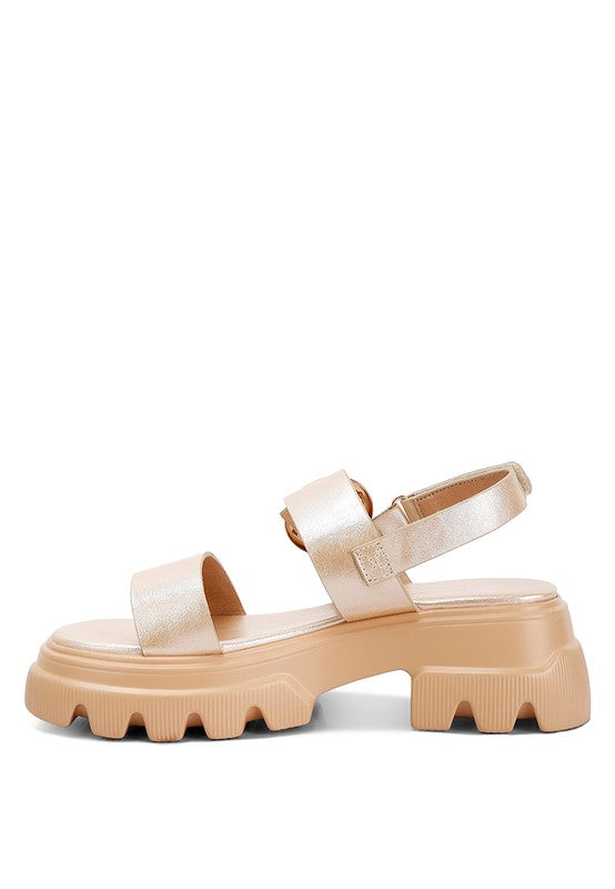 SILAS METALLIC CHUNKY SANDALS