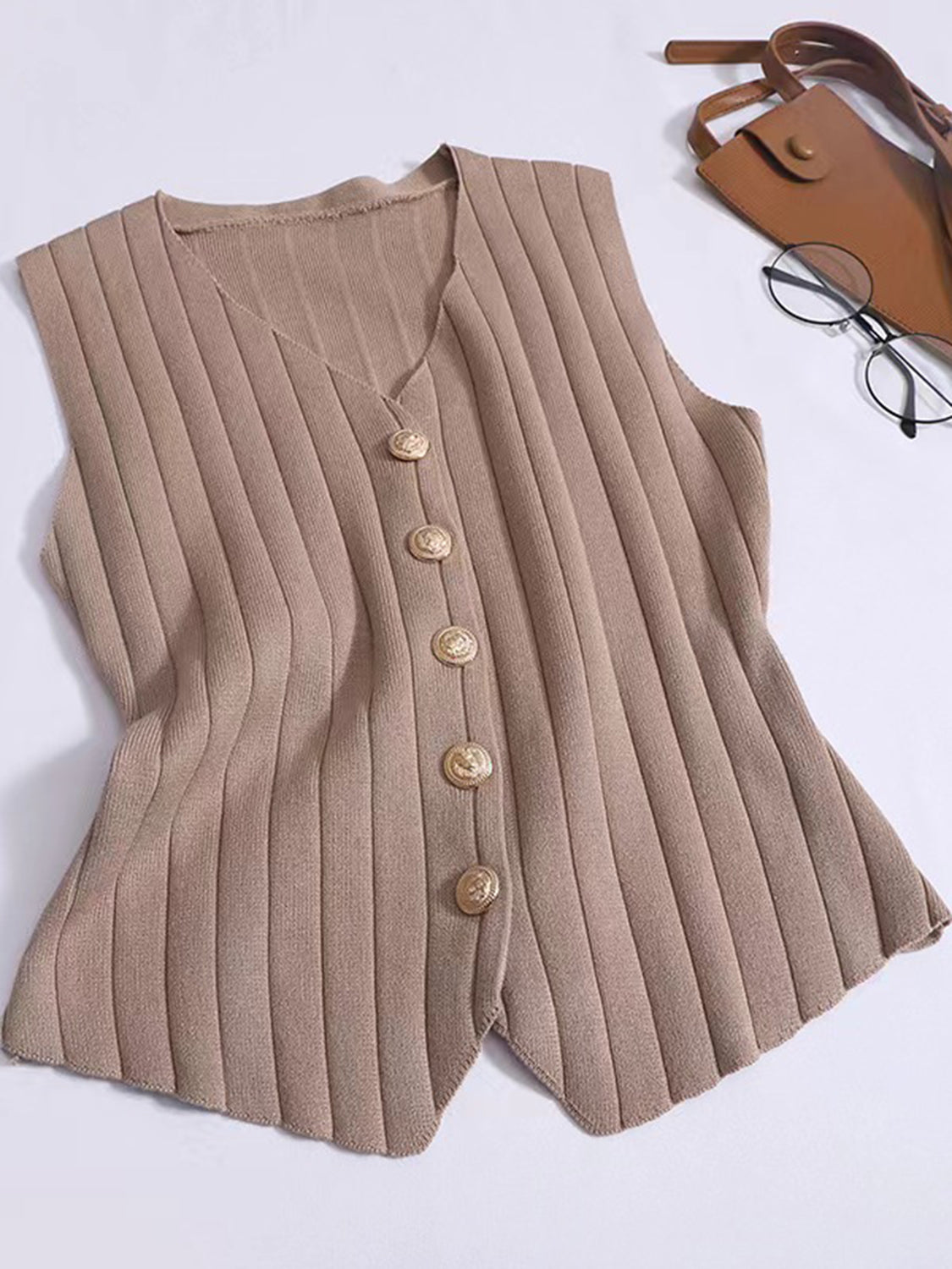 THREE PIECE VEST CARDIGAN AND PANTS SET