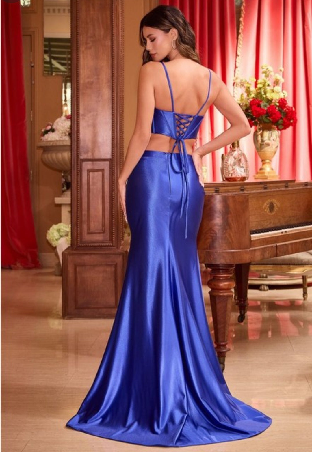 SATIN CORSET SKIRT SET