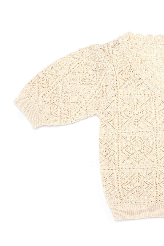 CROCHET KNIT TOP