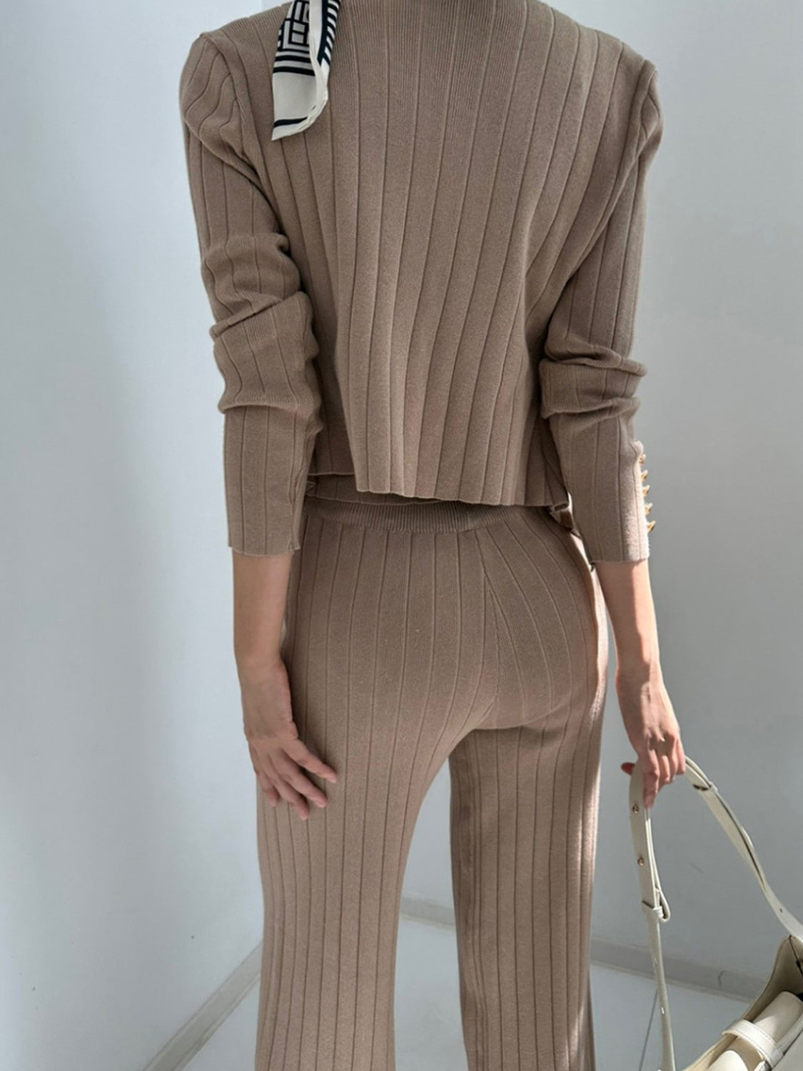 THREE PIECE VEST CARDIGAN AND PANTS SET