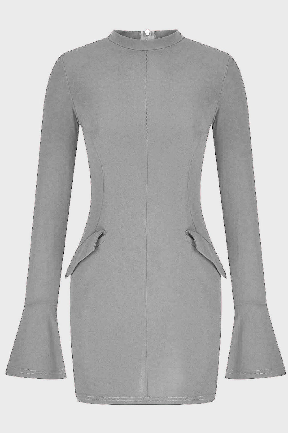 MOCK NECK LONG SLEEVE MINI DRESS
