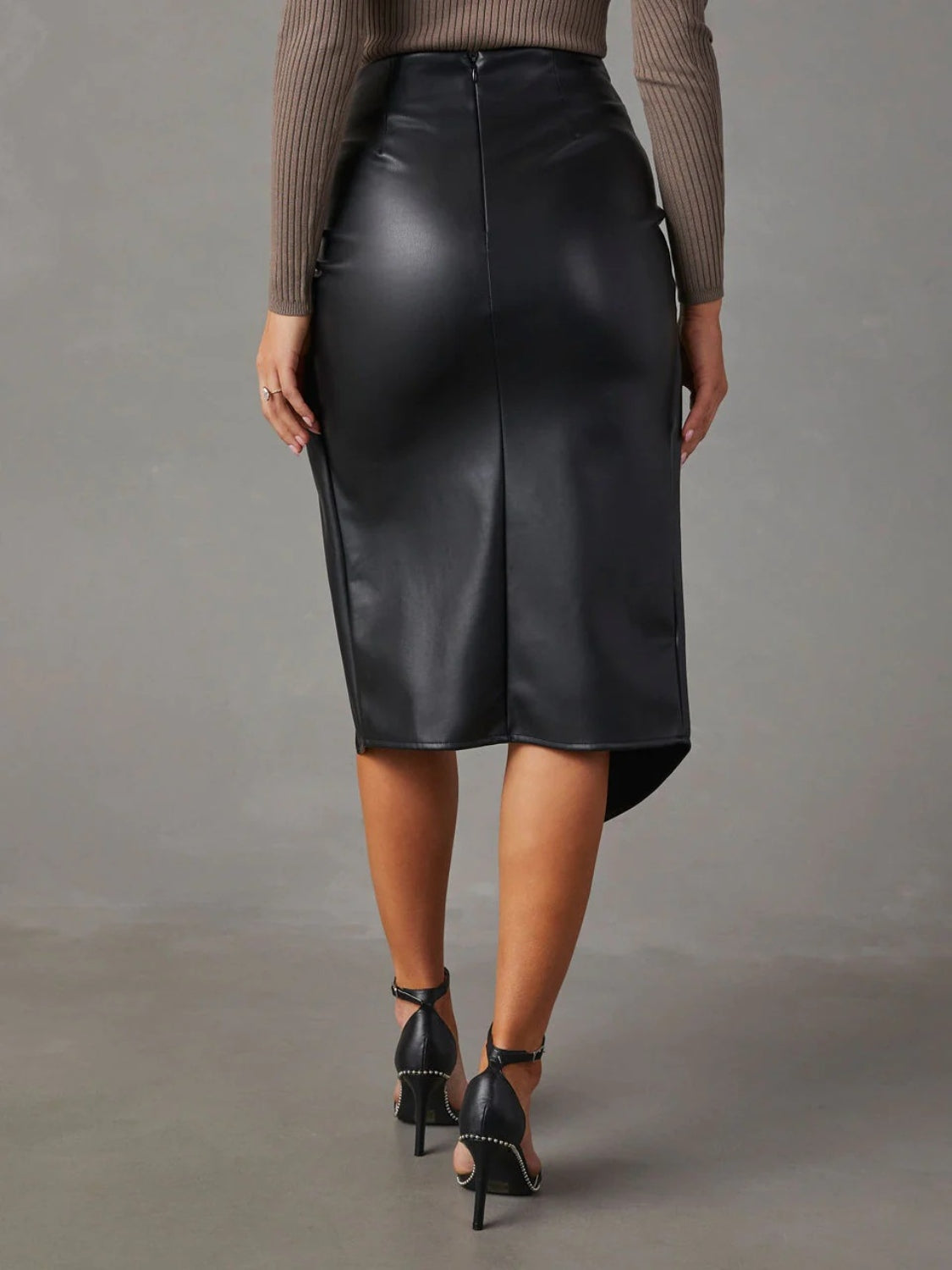 TWIST DETAIL HIGH WAIST SKIRT