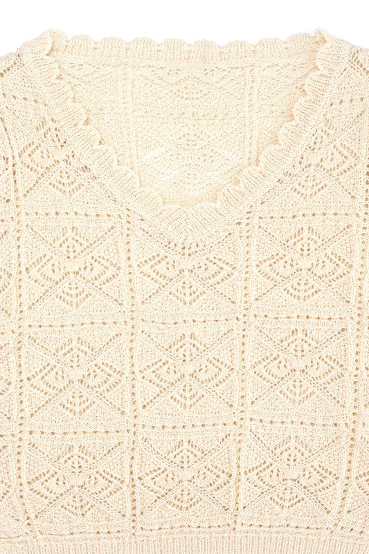CROCHET KNIT TOP