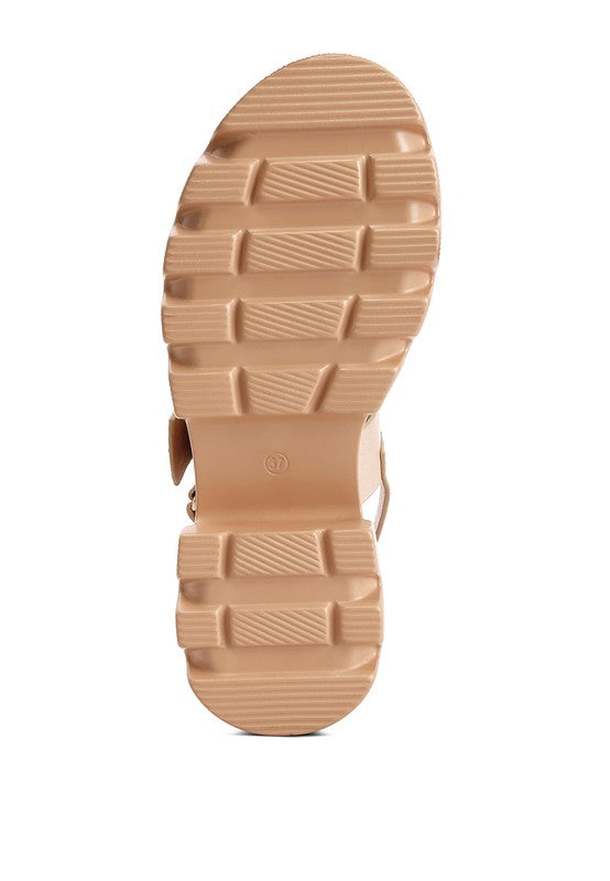 SILAS METALLIC CHUNKY SANDALS