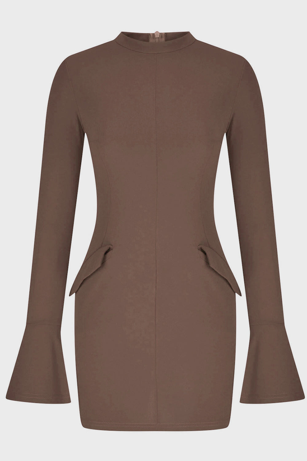 MOCK NECK LONG SLEEVE MINI DRESS