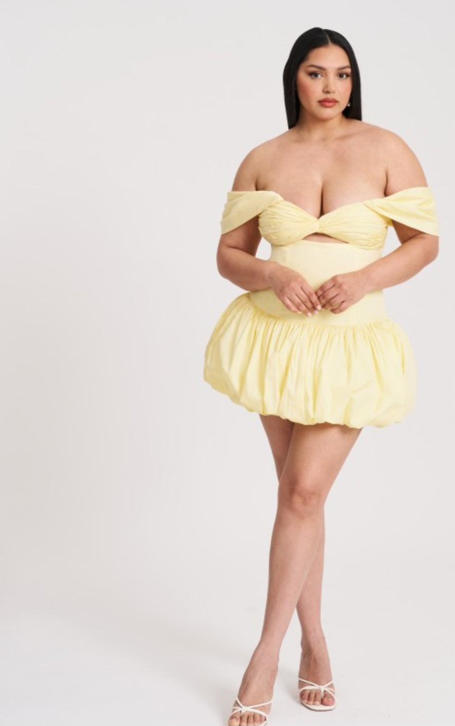 MISS CIRCLE UMIKA BUBBLE HEM MINI DRESS