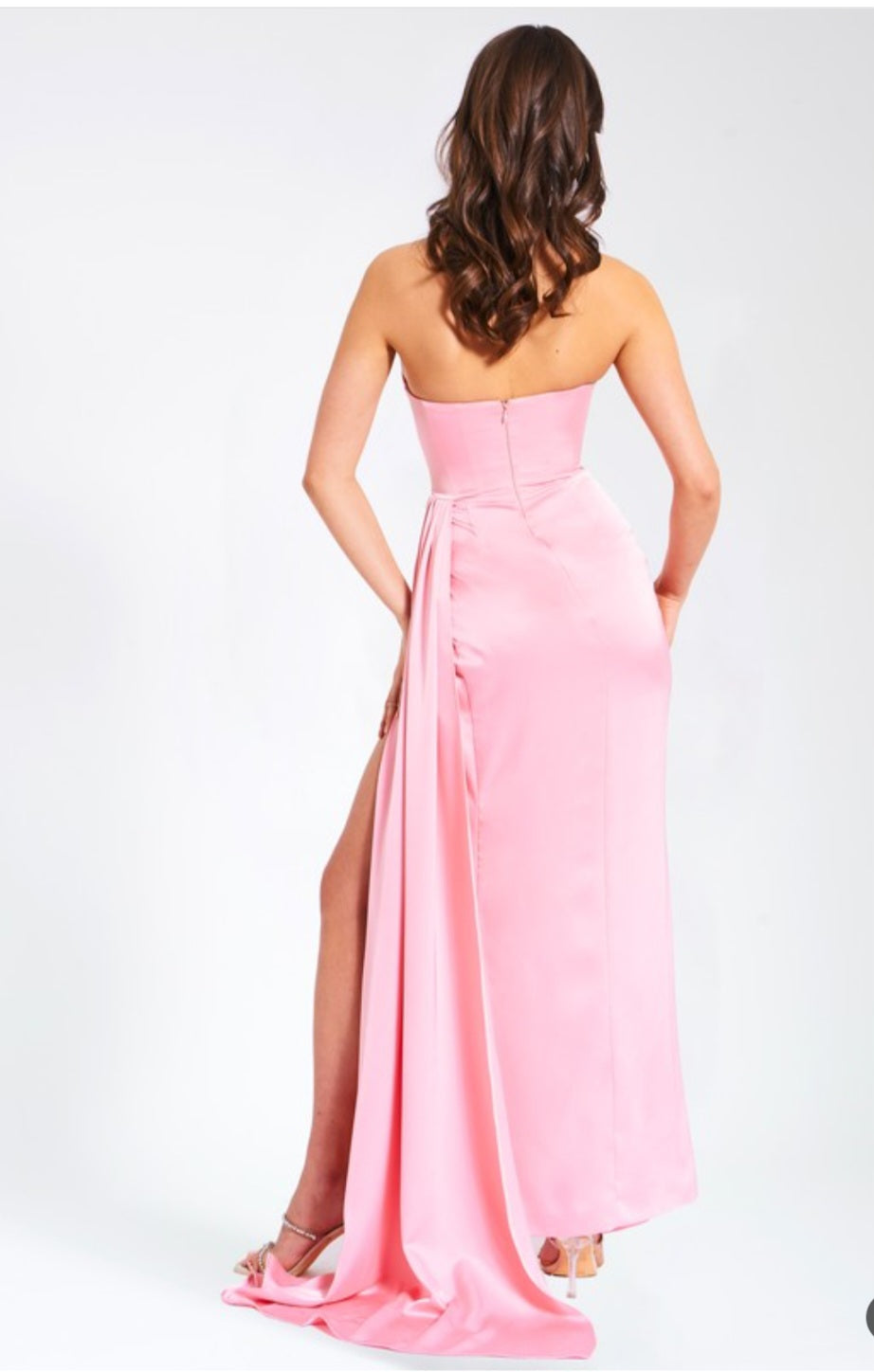 MISS CIRCLE MARILYN EMBELLISHED HIGH SLIT GOWN