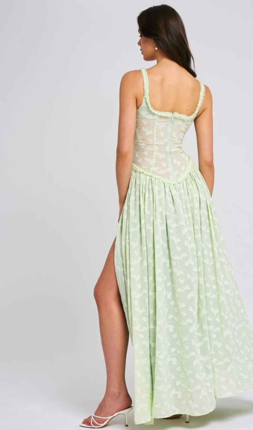 MISS CIRCLE ULISSA SQUARE NECK MAXI DRESS