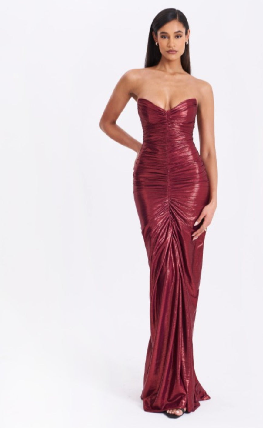 MISS CIRCLE SABLE GLITTER MERMAID GOWN