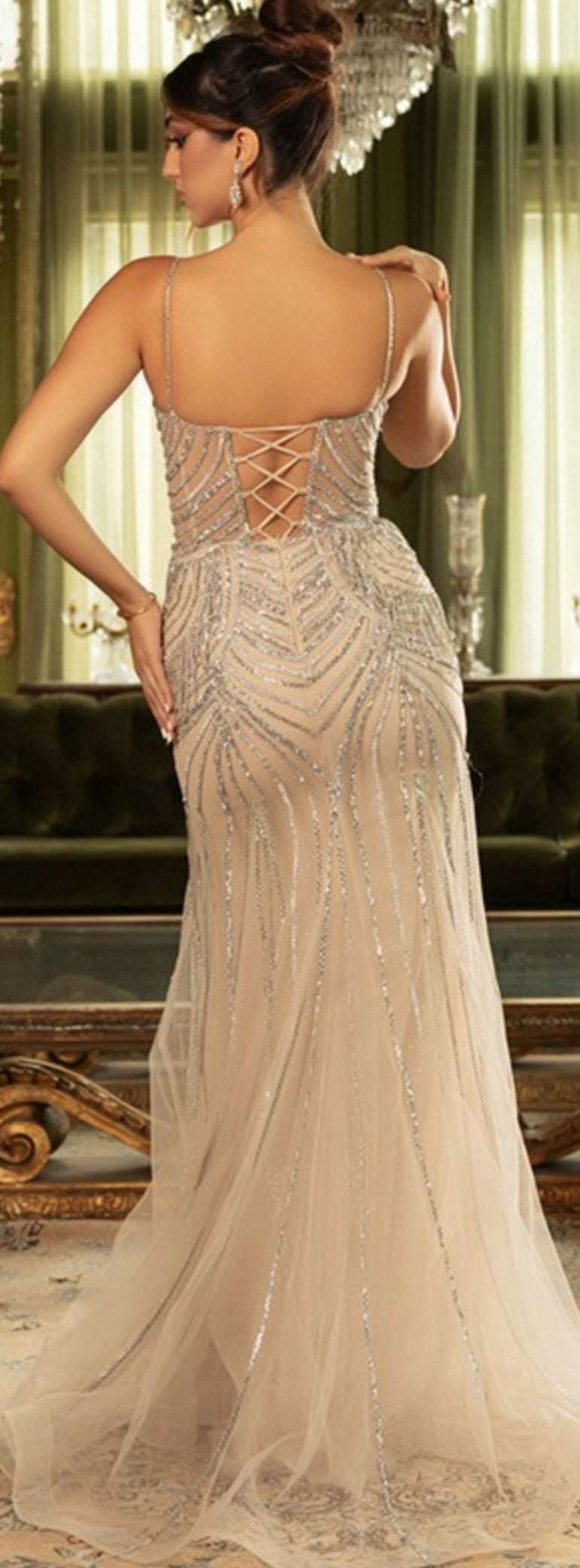 BEADED MERMAID TRUMPET GOWN