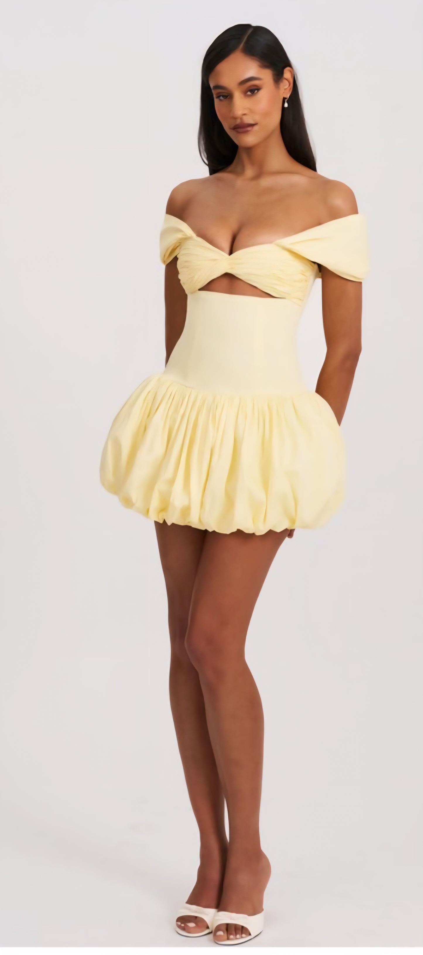 MISS CIRCLE UMIKA BUBBLE HEM MINI DRESS